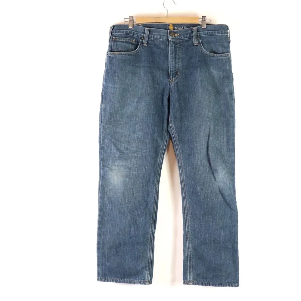 Carhartt Fleece Lined relaxed Fit Jeans size 36 X 30